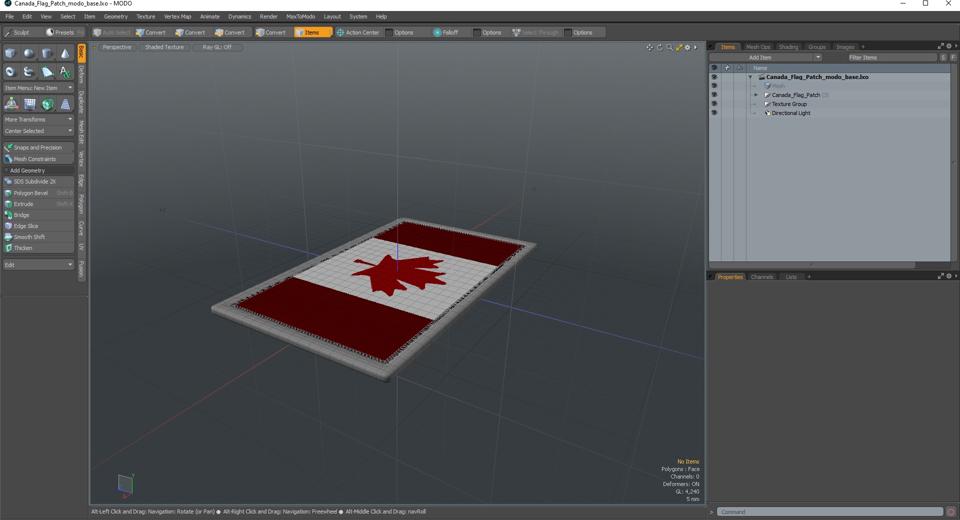 Canada Flag Patch 3D