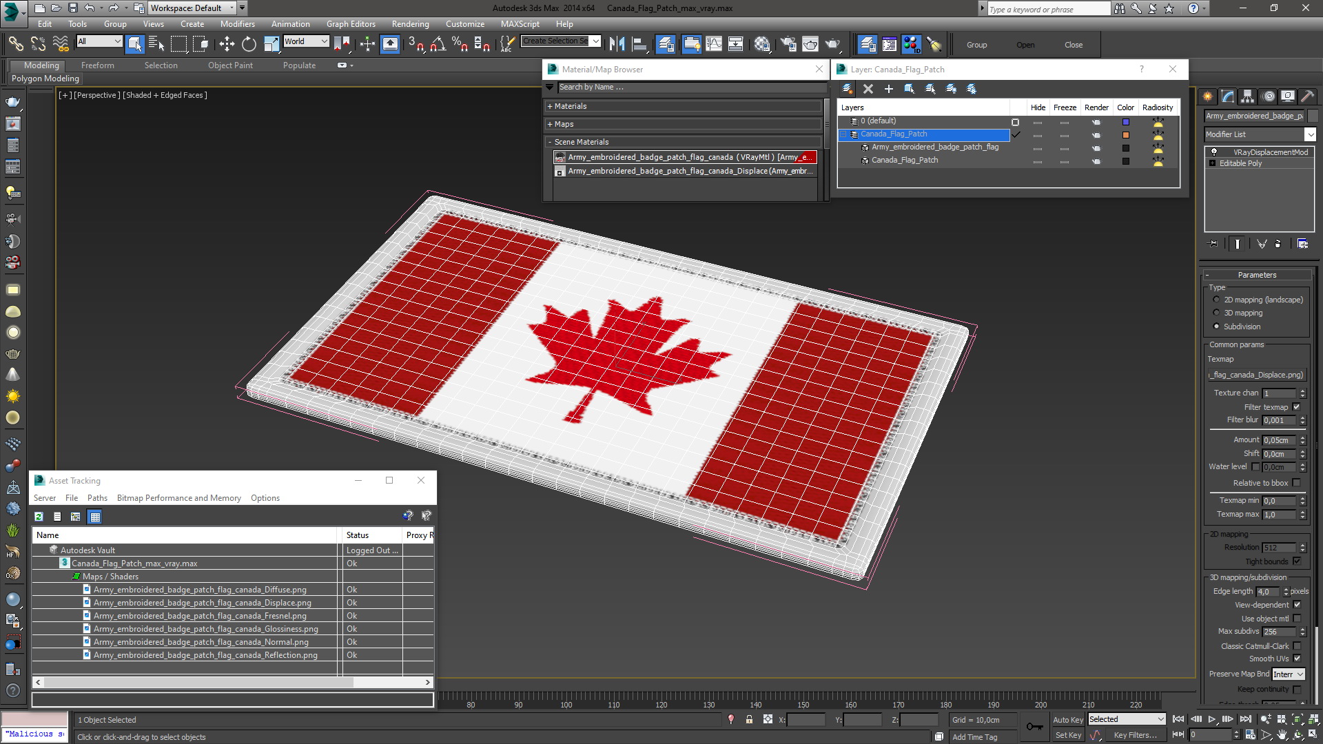 Canada Flag Patch 3D