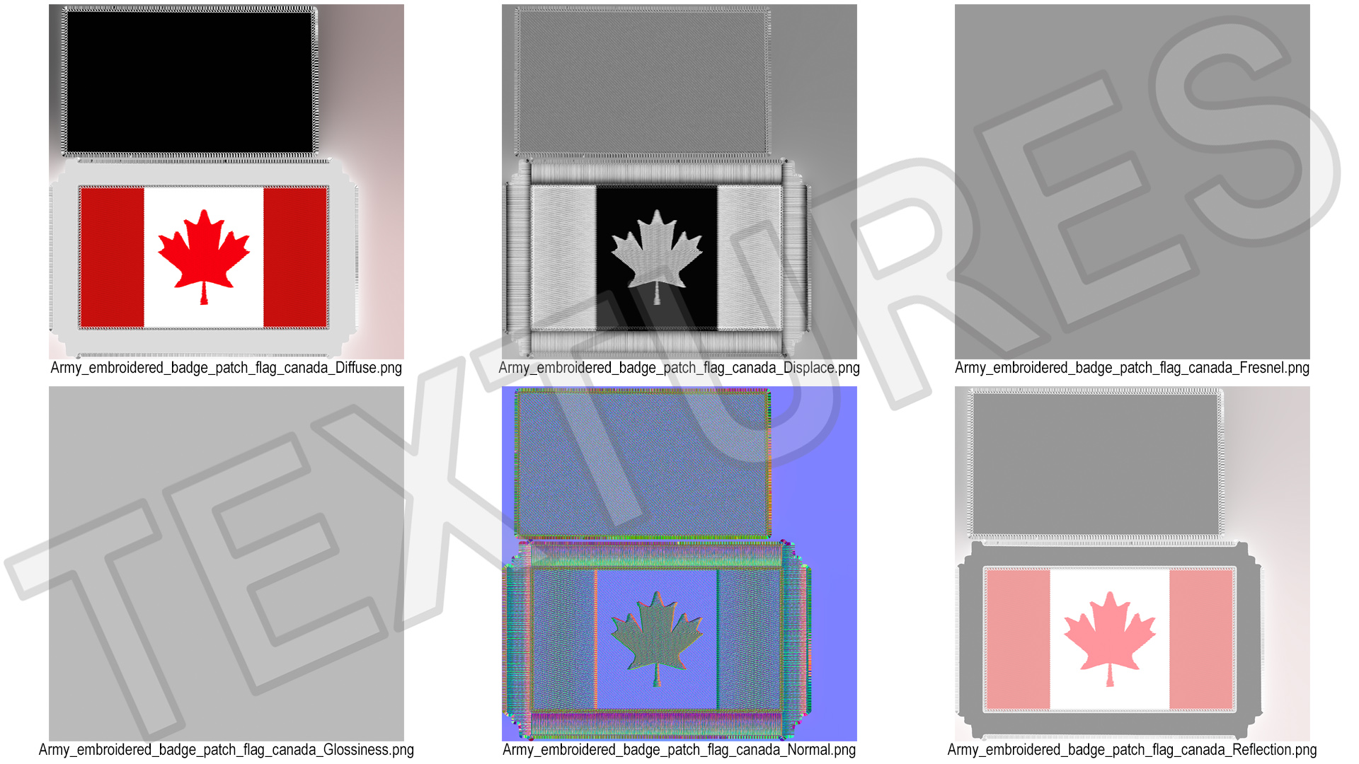 Canada Flag Patch 3D