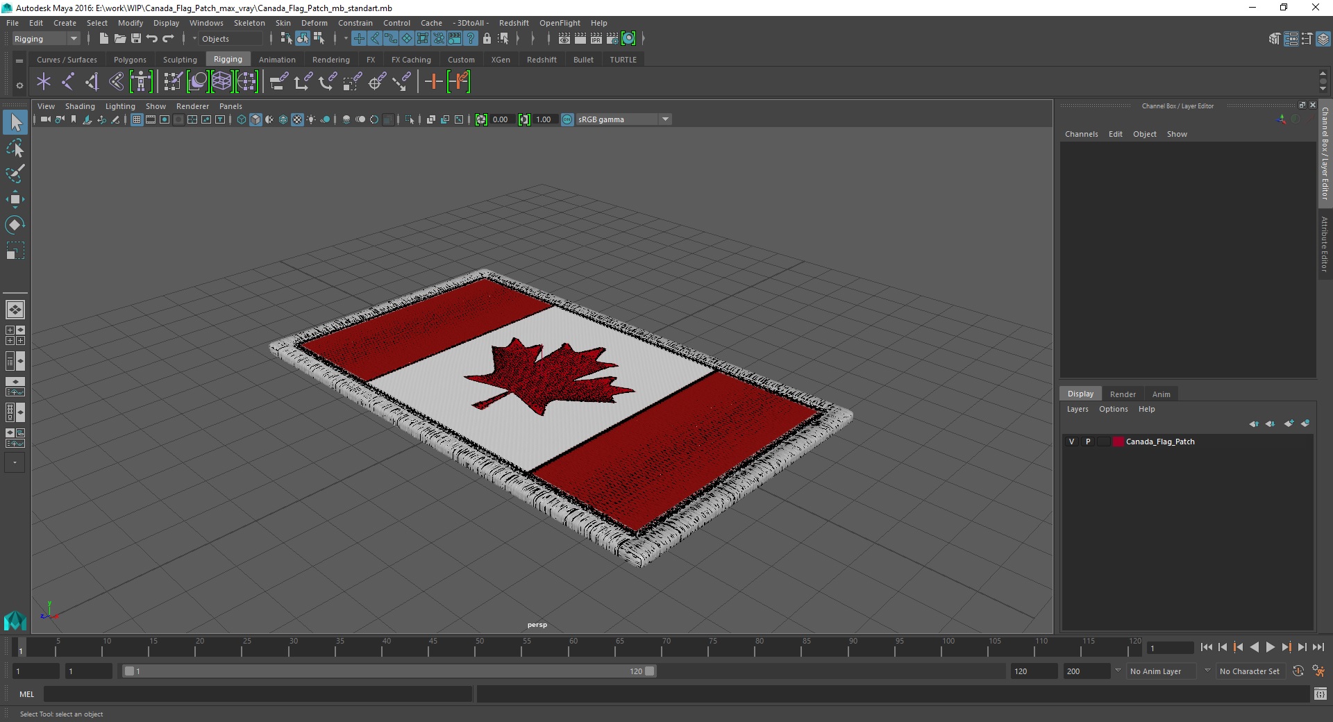 Canada Flag Patch 3D