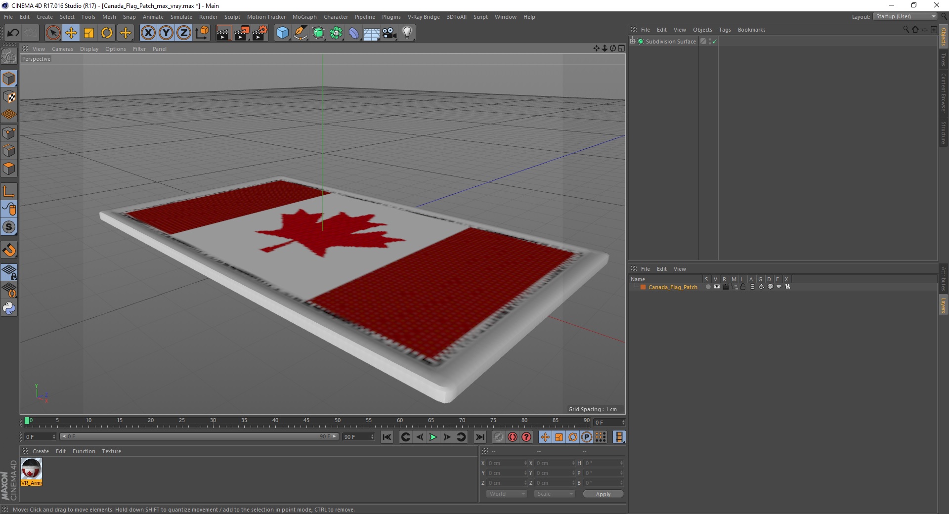 Canada Flag Patch 3D