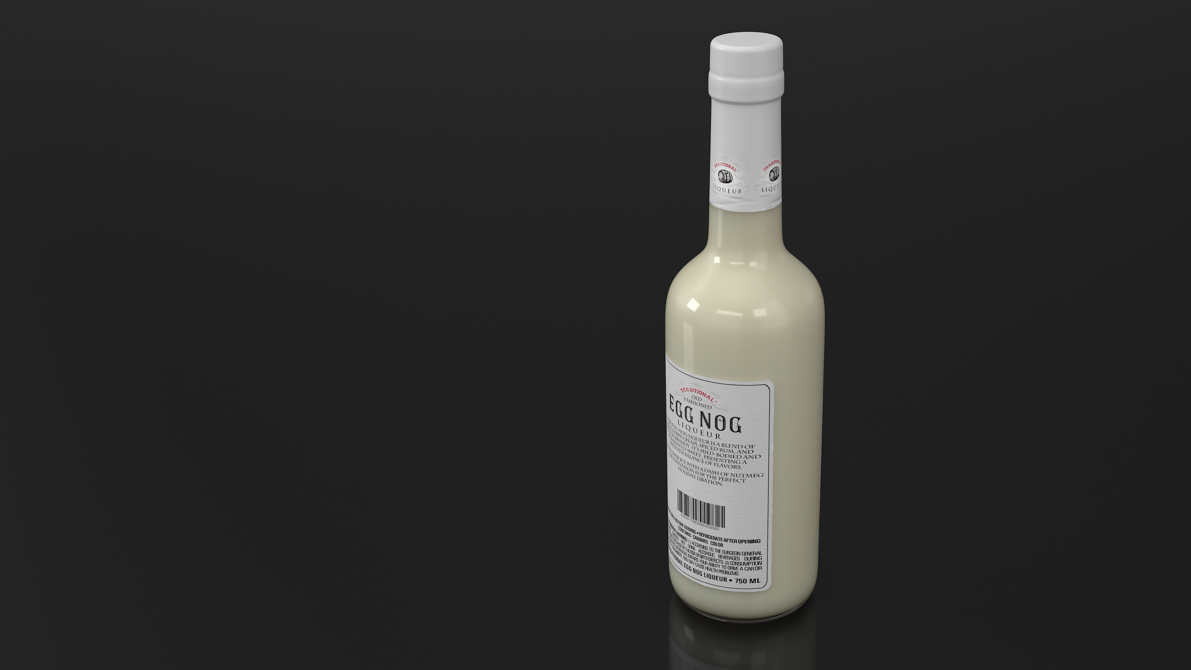 3D model Traditional Eggnog Bottle