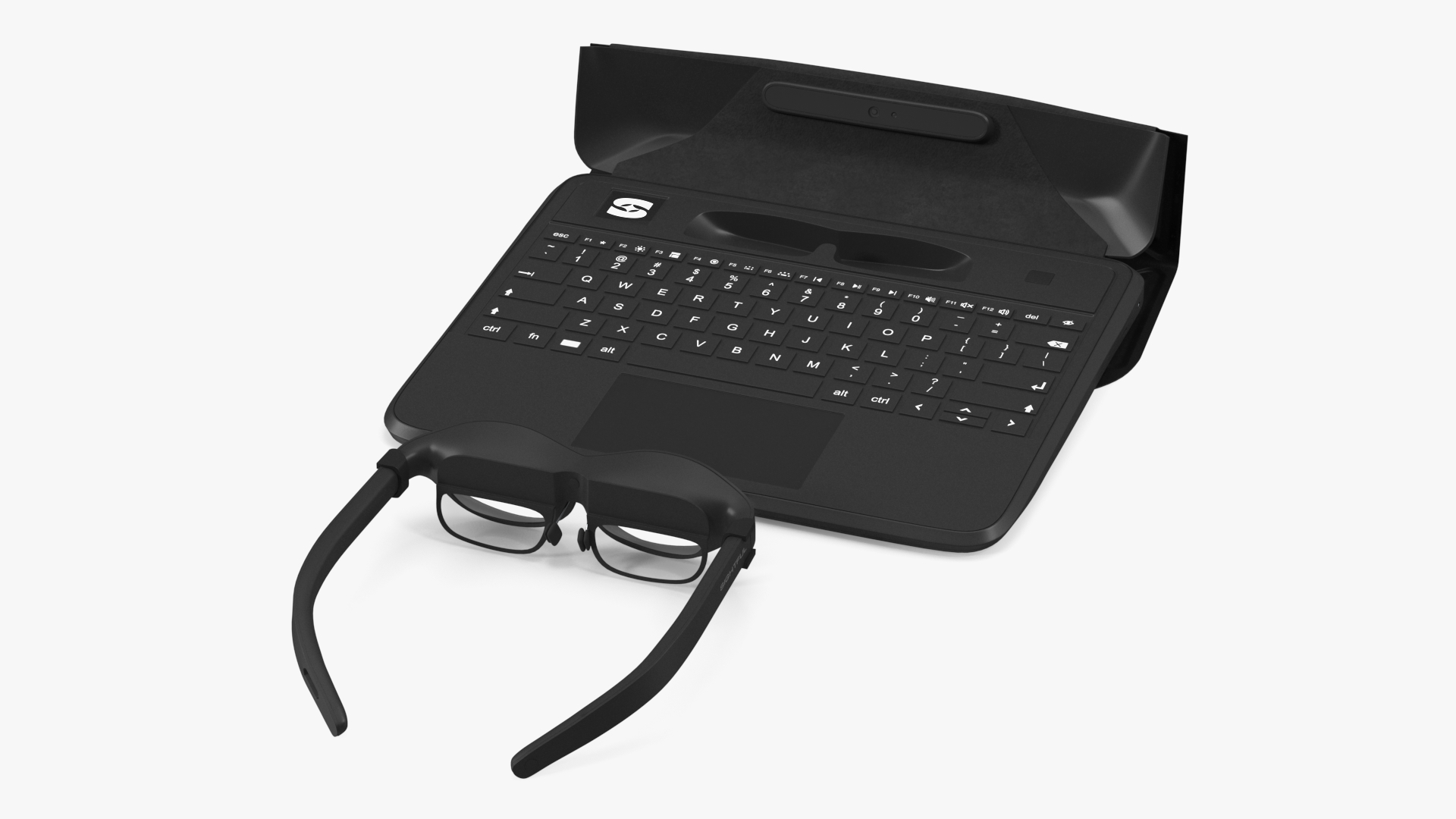 3D Augmented Reality Laptop Spacetop with Glasses
