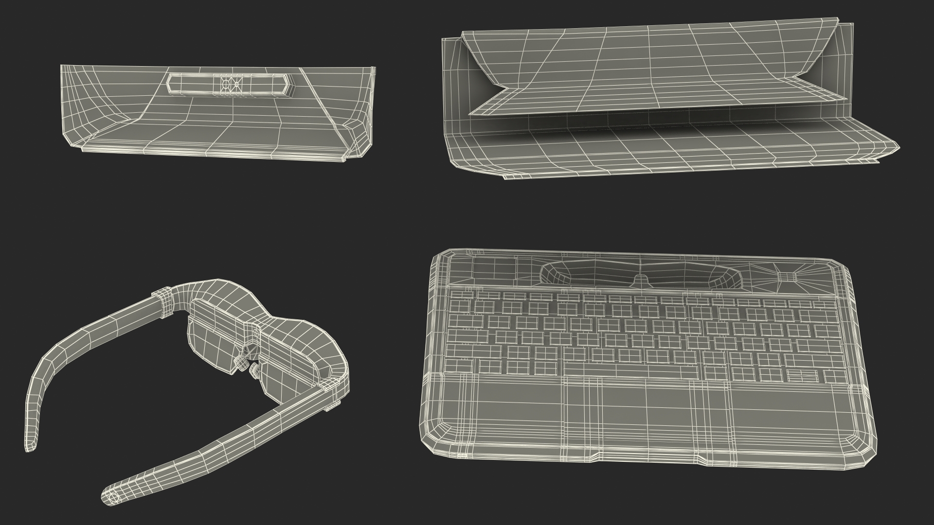 3D Augmented Reality Laptop Spacetop with Glasses
