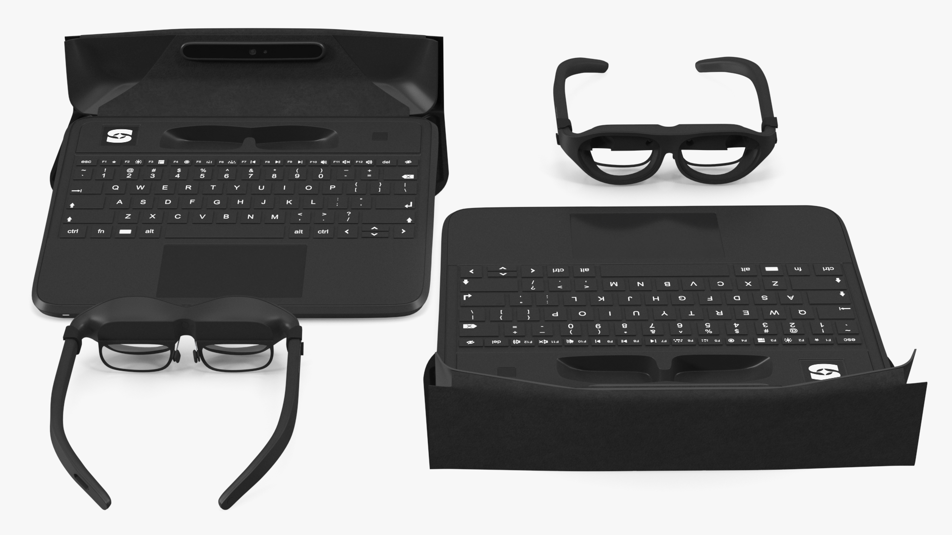 3D Augmented Reality Laptop Spacetop with Glasses