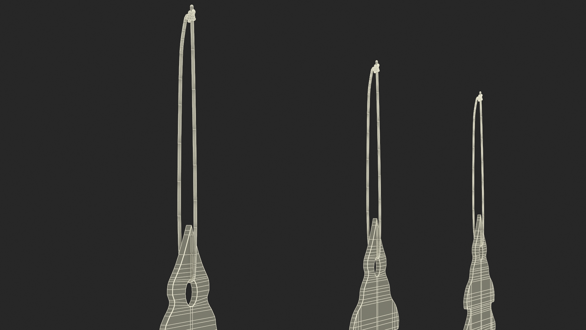 Little Trees Hanging Car Fresheners Set 3D model