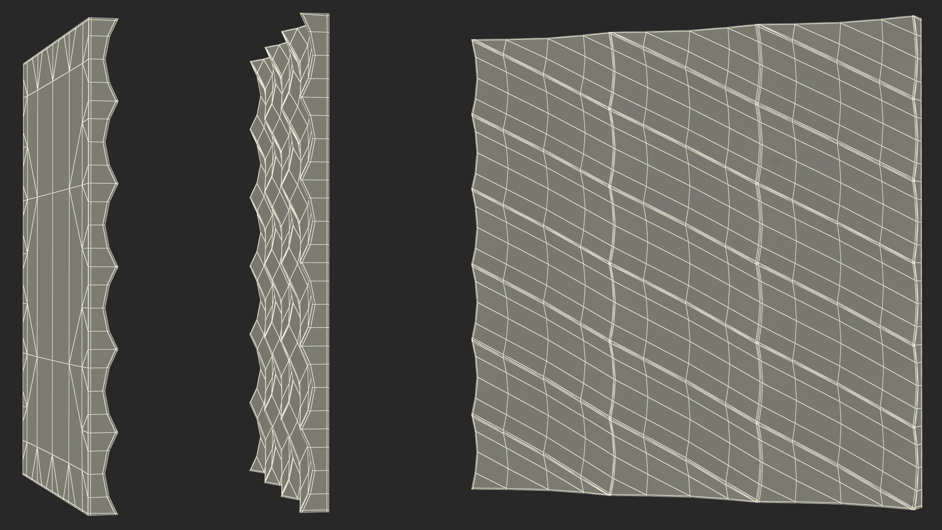 3D 3D Wall Panel Half Pipe Ceramic