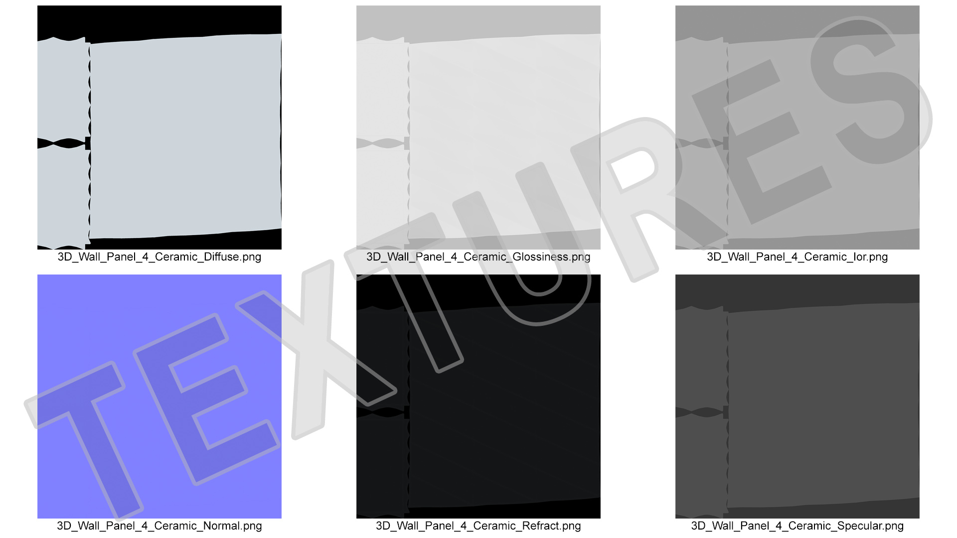 3D 3D Wall Panel Half Pipe Ceramic