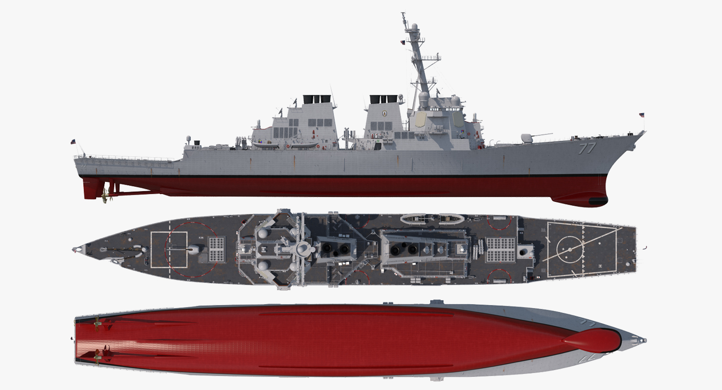 3D Arleigh Burke Destroyer OKane DDG 77
