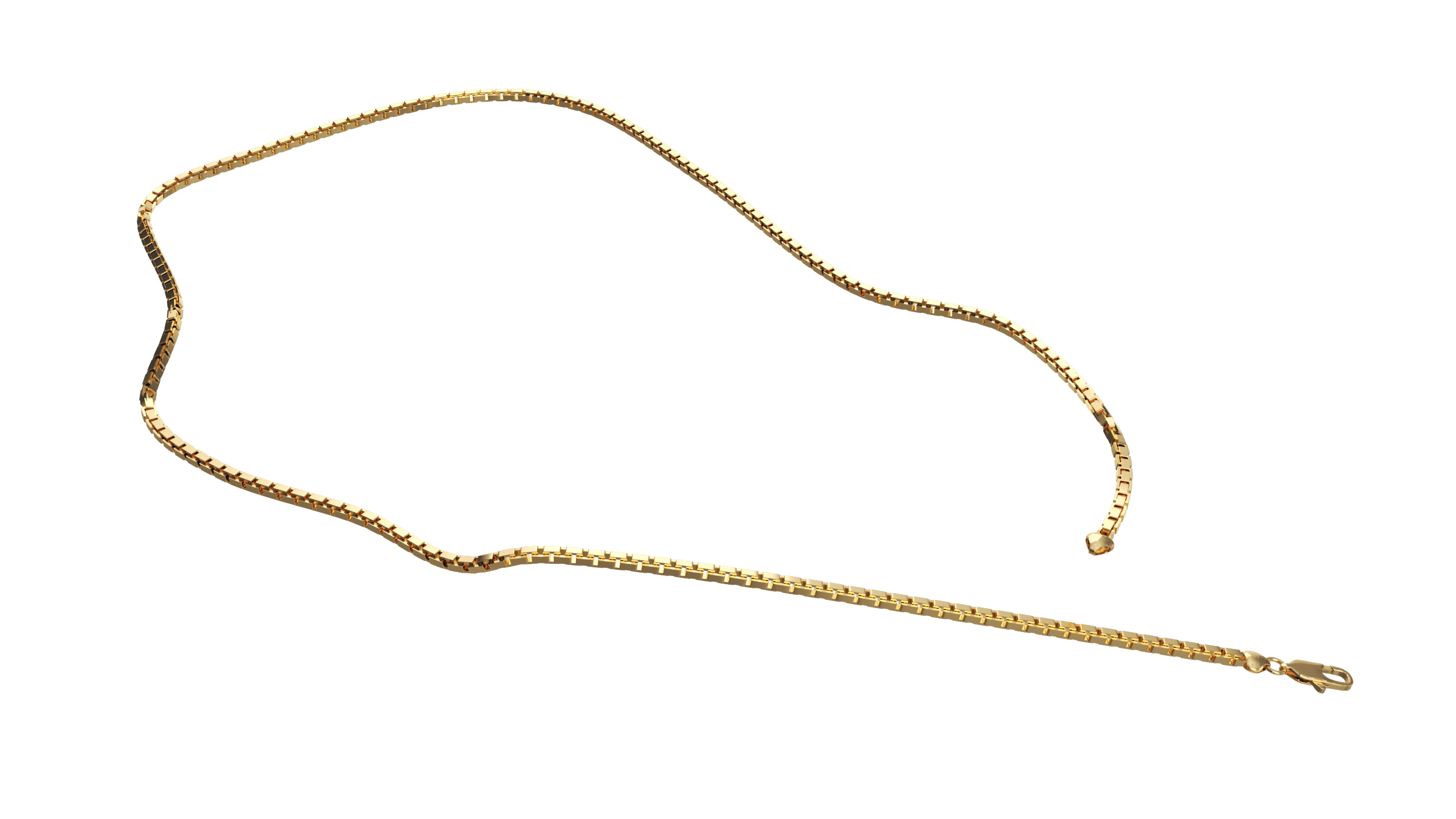 3D model Gold Box Chain Rigged for Cinema 4D