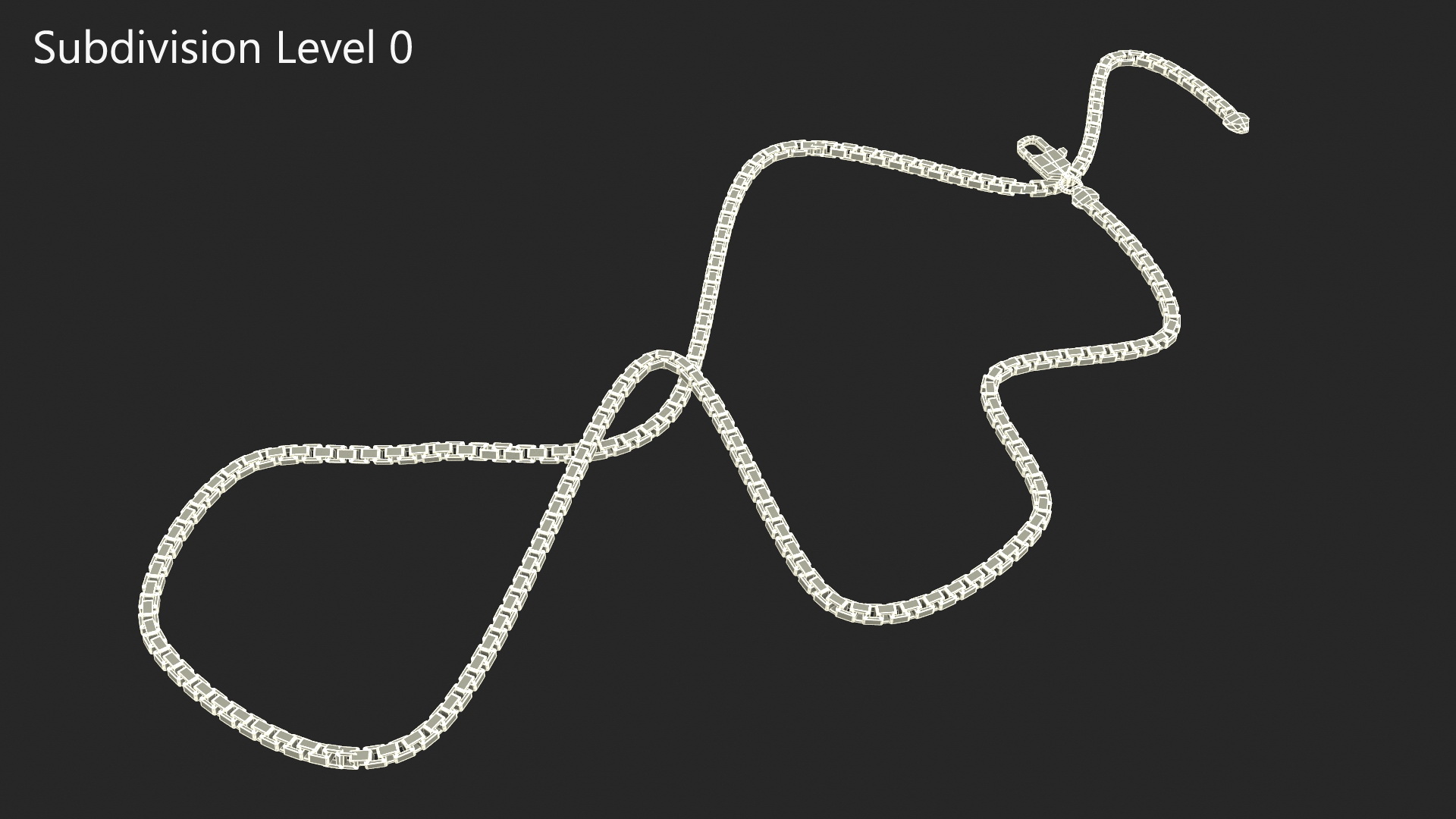 3D model Gold Box Chain Rigged for Cinema 4D