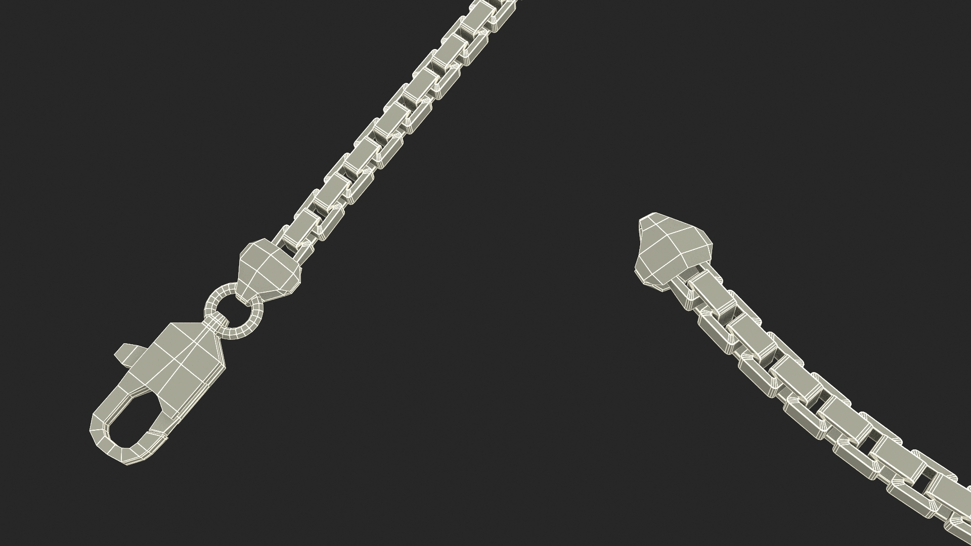 3D model Gold Box Chain Rigged for Cinema 4D