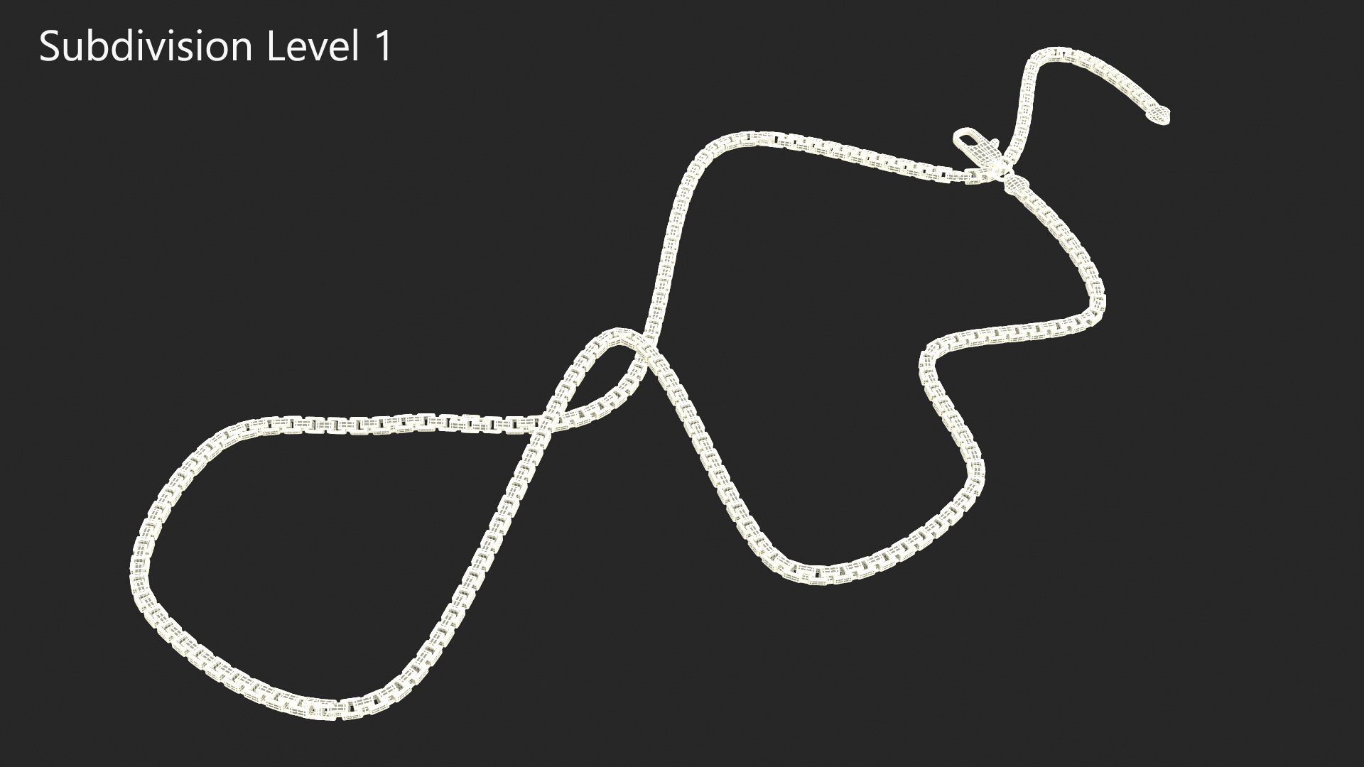 3D model Gold Box Chain Rigged for Cinema 4D
