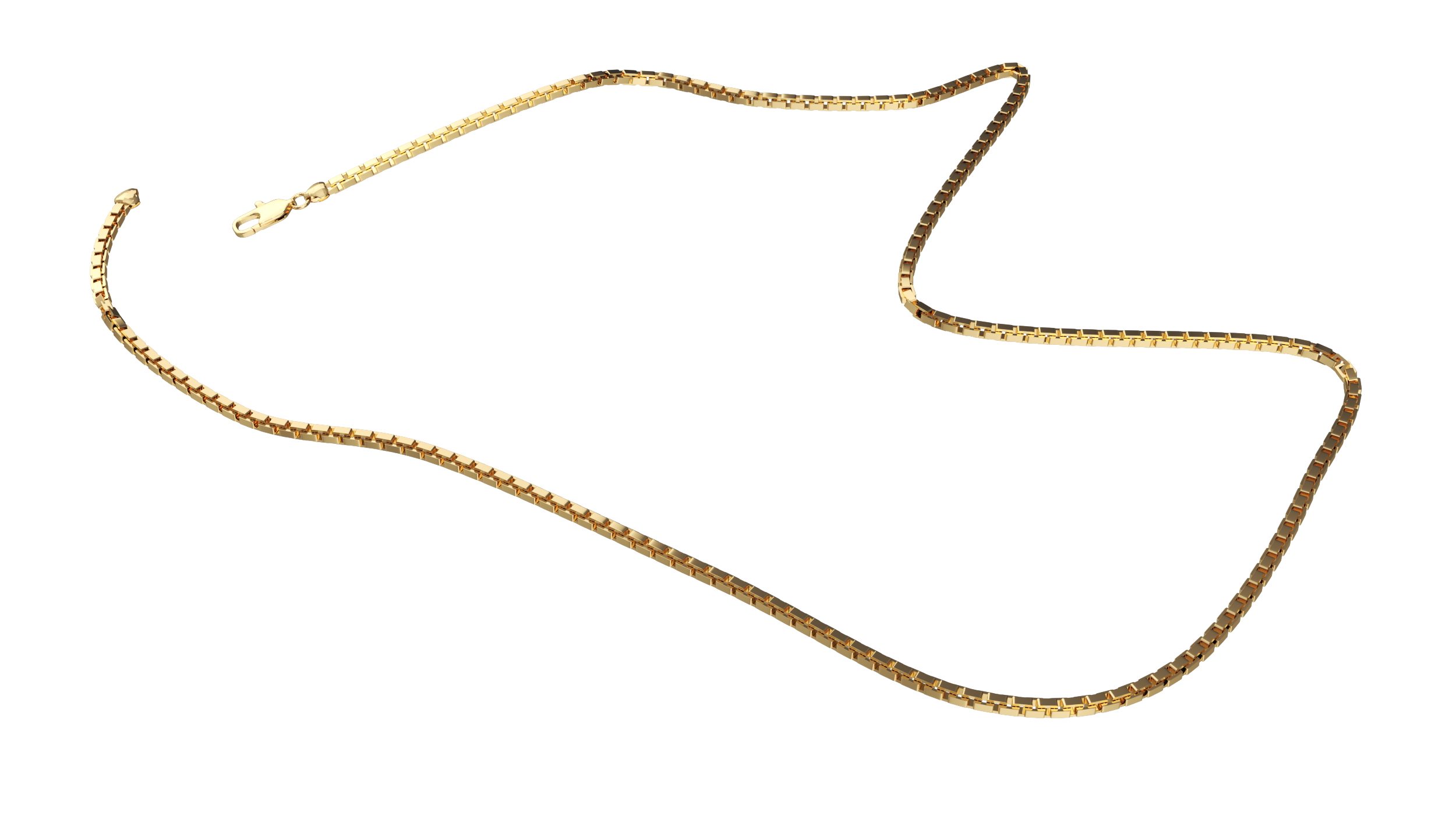 3D model Gold Box Chain Rigged for Cinema 4D