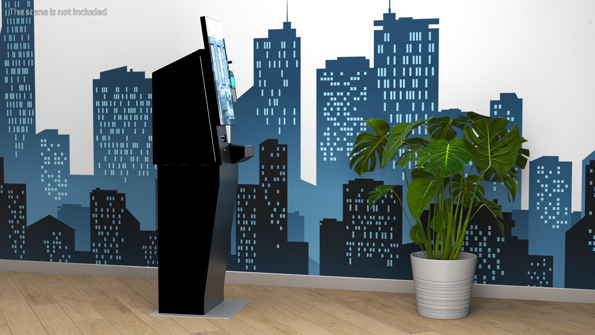 3D model Self Service Hotel Kiosk Black
