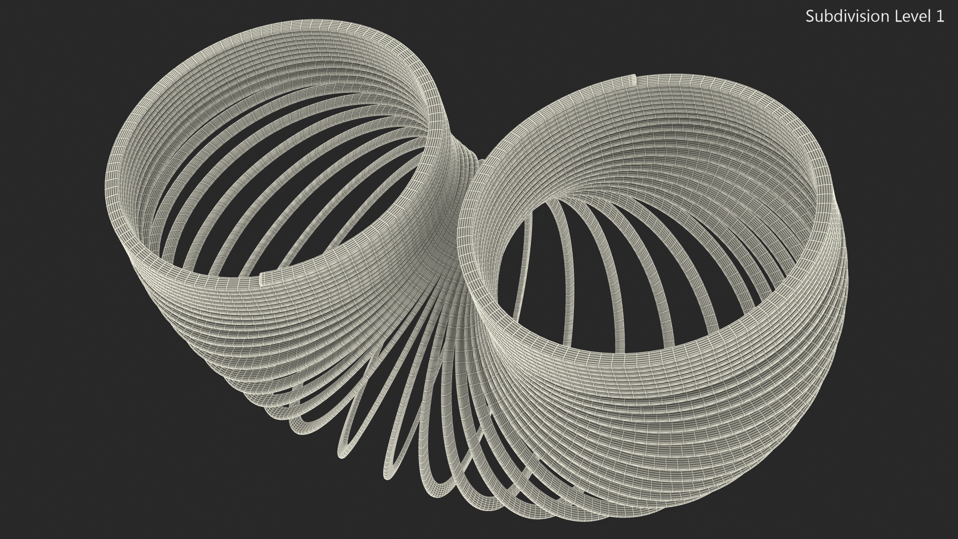 3D Metal Toy Spring Curved model