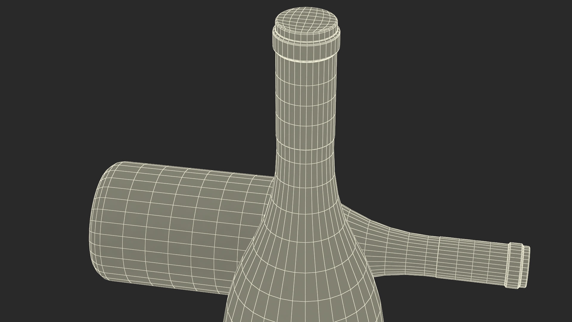White Wine Bottle 3D