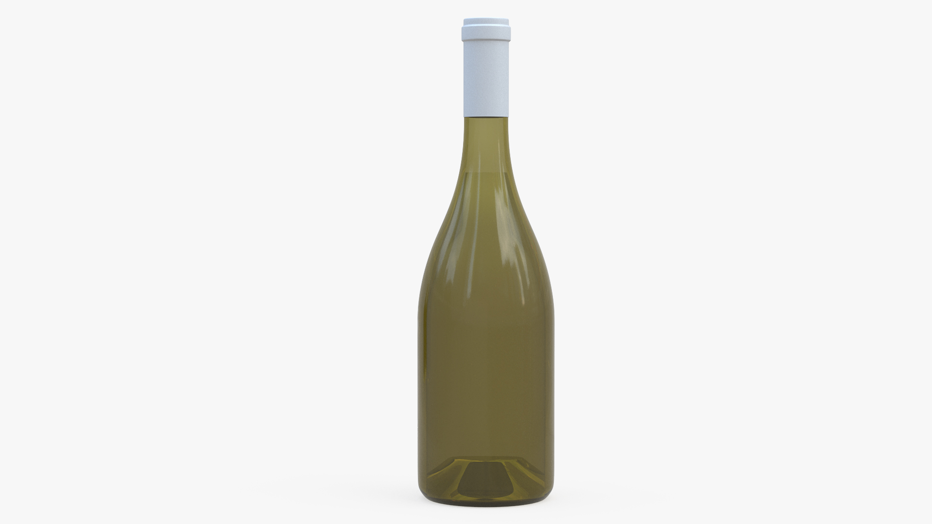 White Wine Bottle 3D