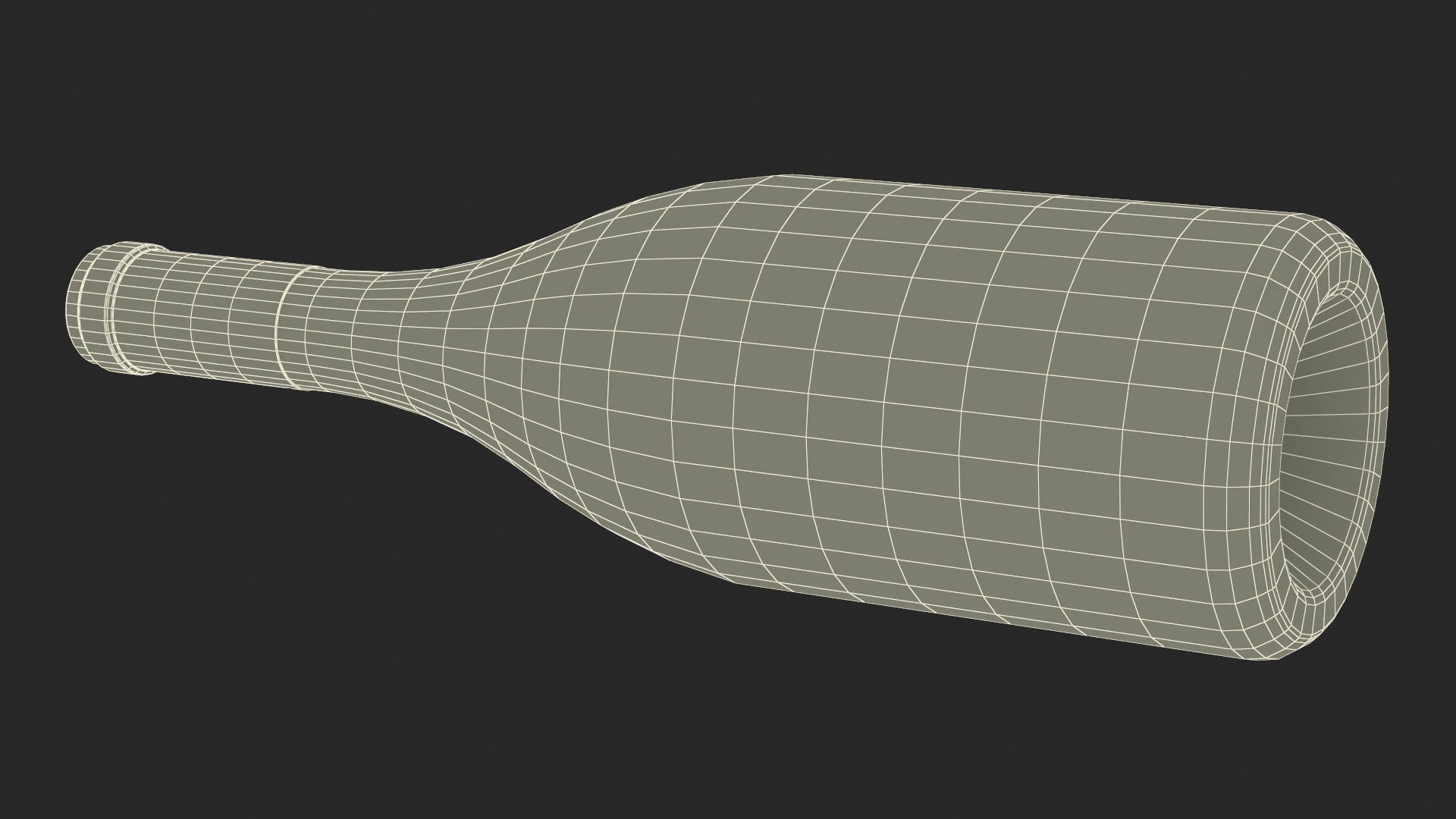 White Wine Bottle 3D