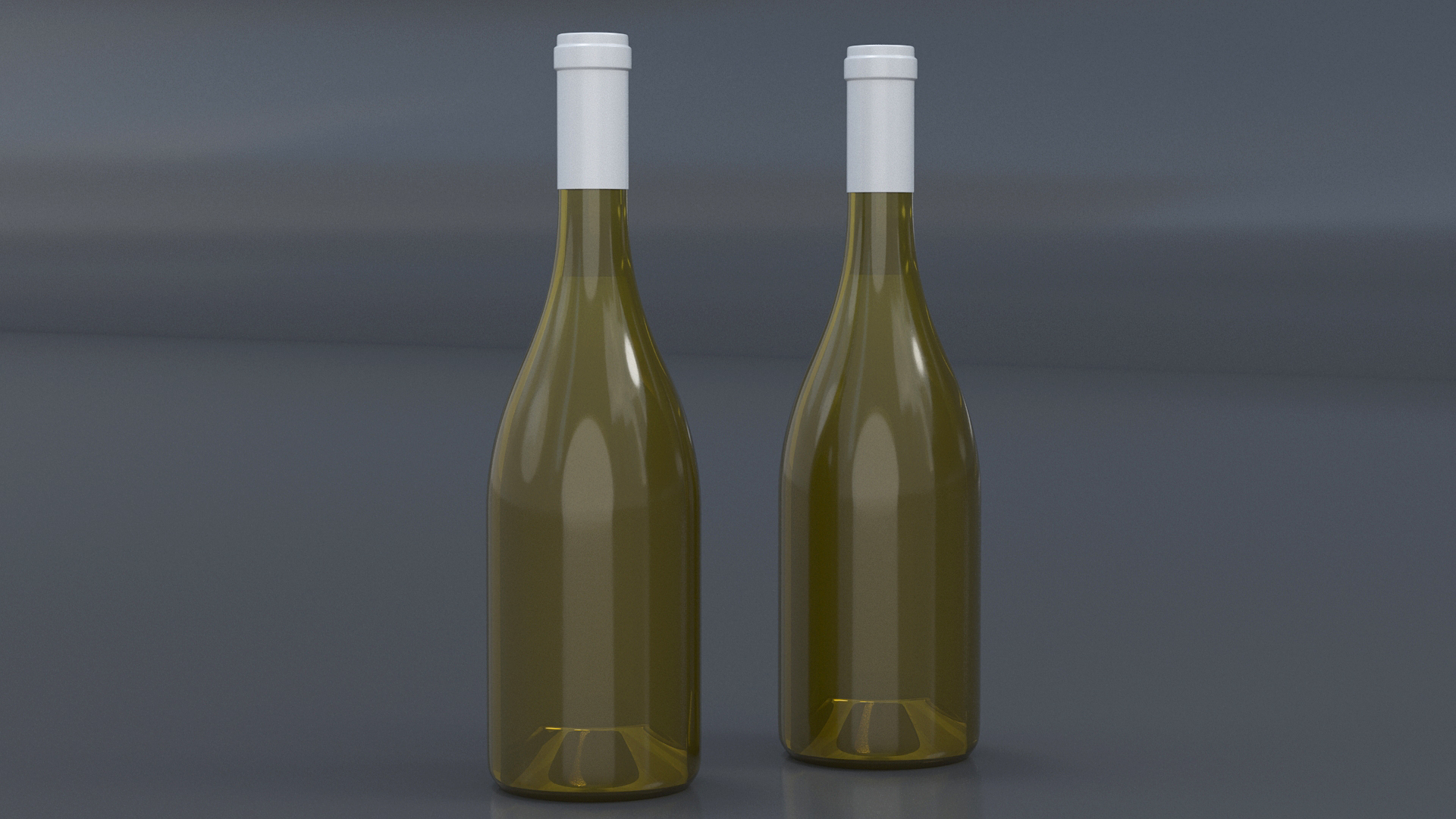 White Wine Bottle 3D