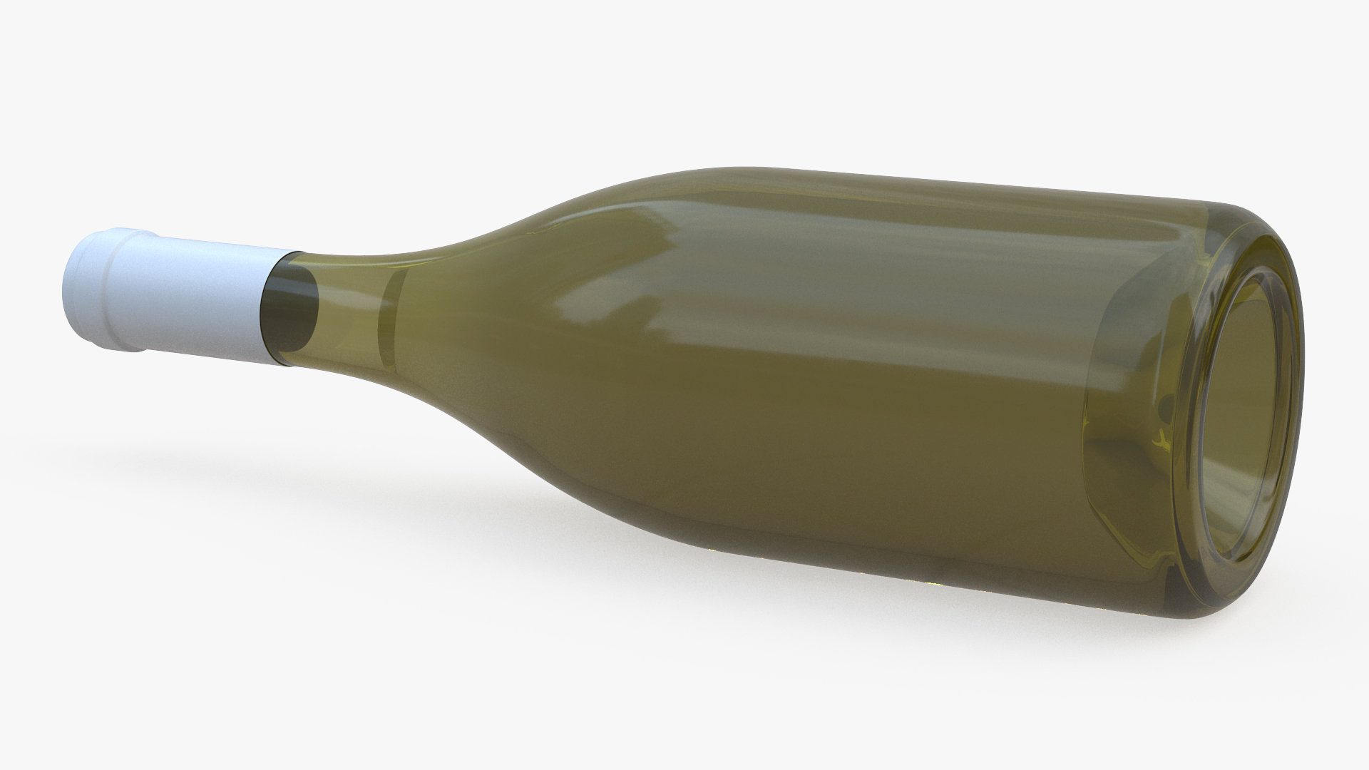 White Wine Bottle 3D
