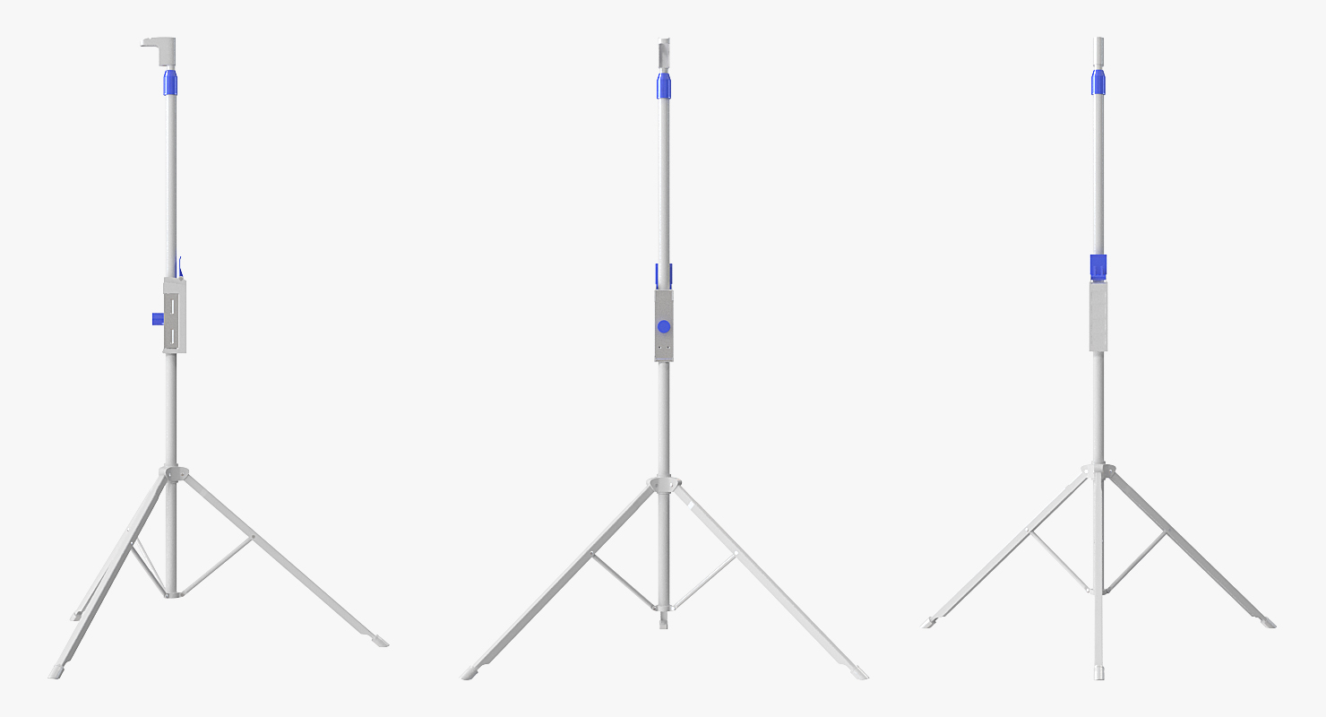 Adjustable Tripod Stand White 3D model