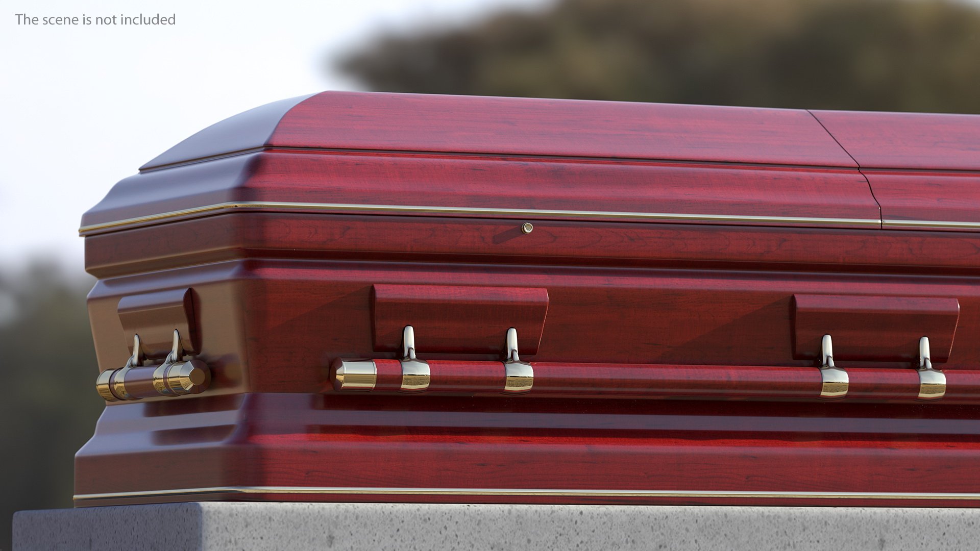 3D Classic Design Wooden Funeral Casket