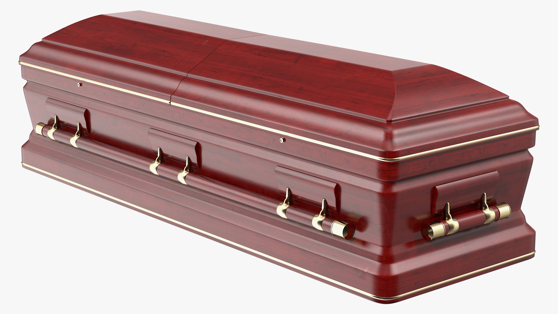 3D Classic Design Wooden Funeral Casket