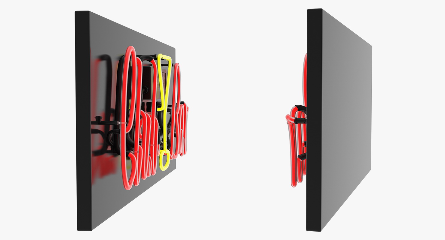3D Neon Sign Club Bar model
