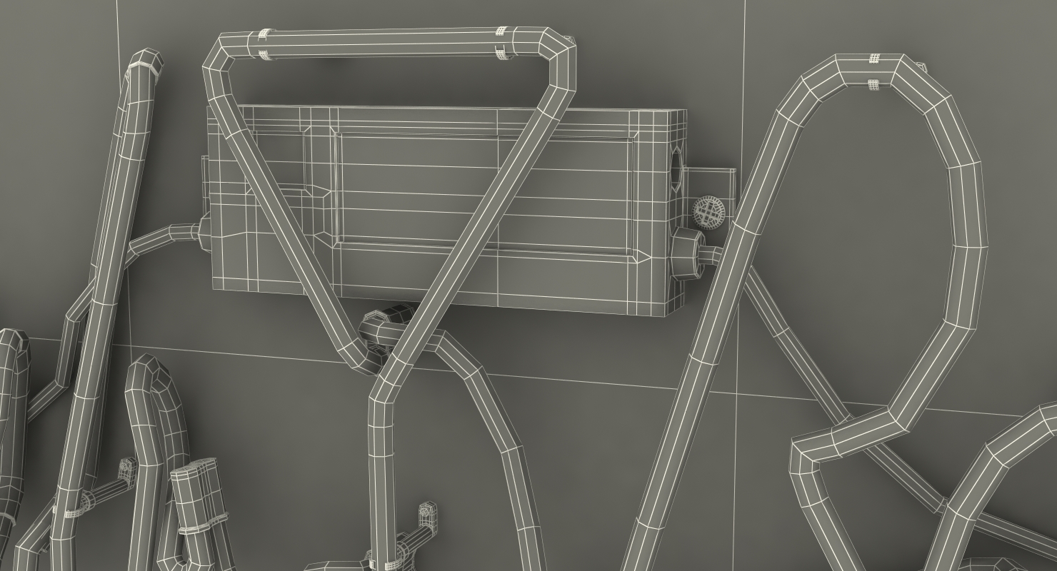 3D Neon Sign Club Bar model