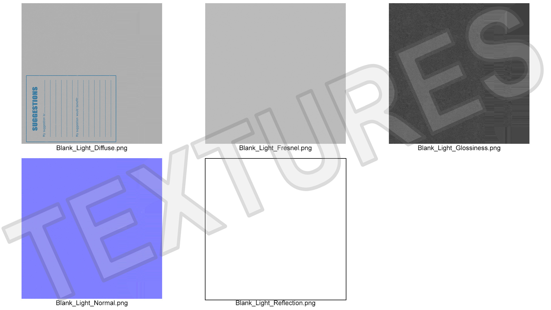 3D Blank Suggestions Form Light Blue model
