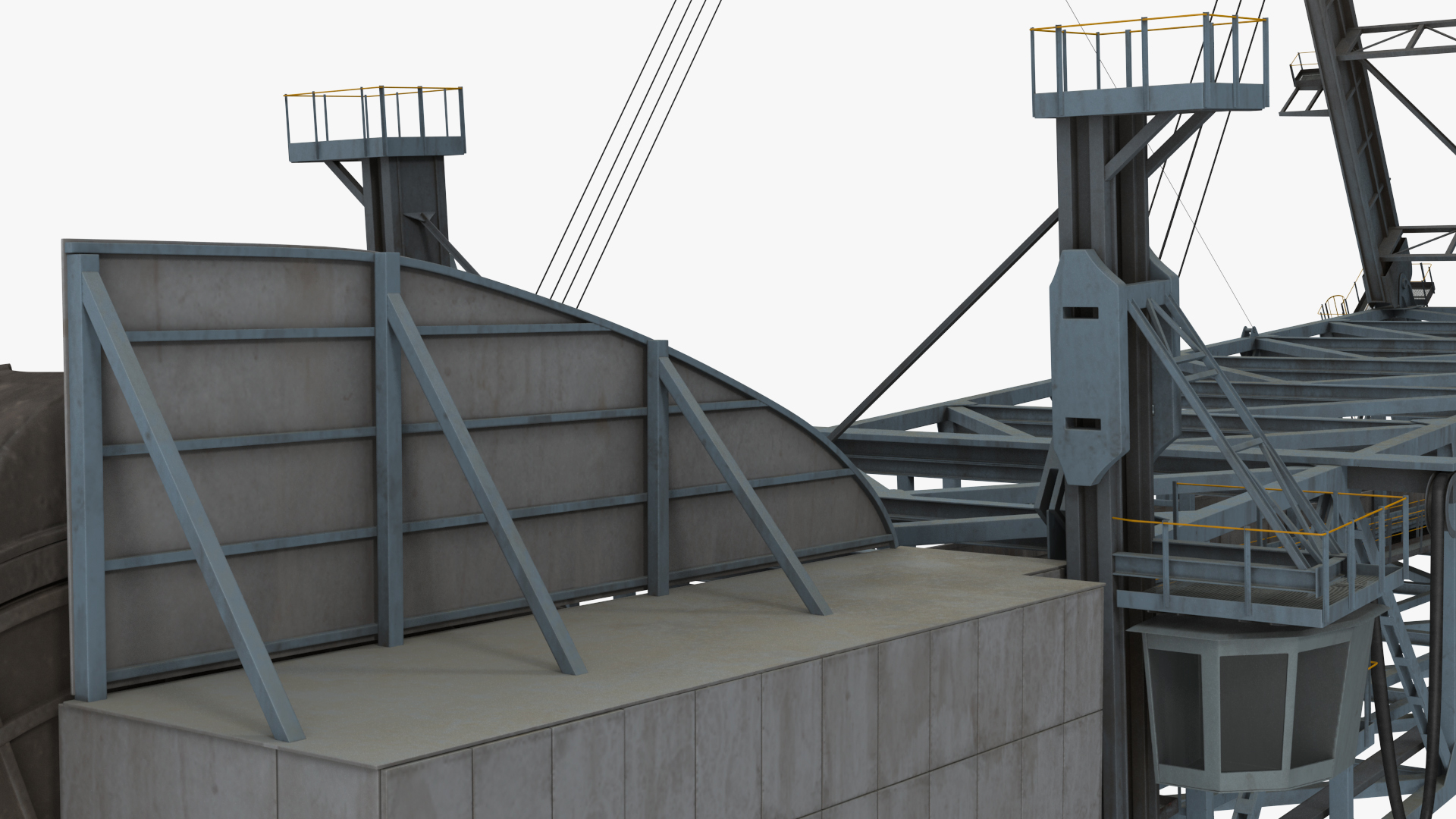 3D Giant Bucket Wheel Excavator model