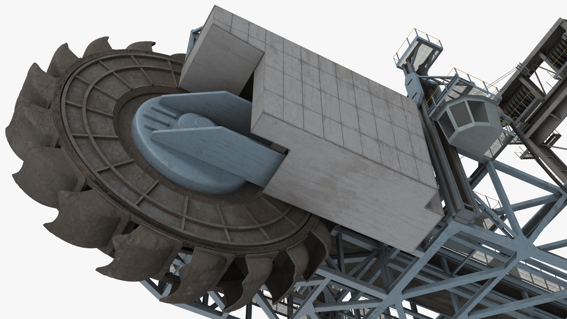3D Giant Bucket Wheel Excavator model