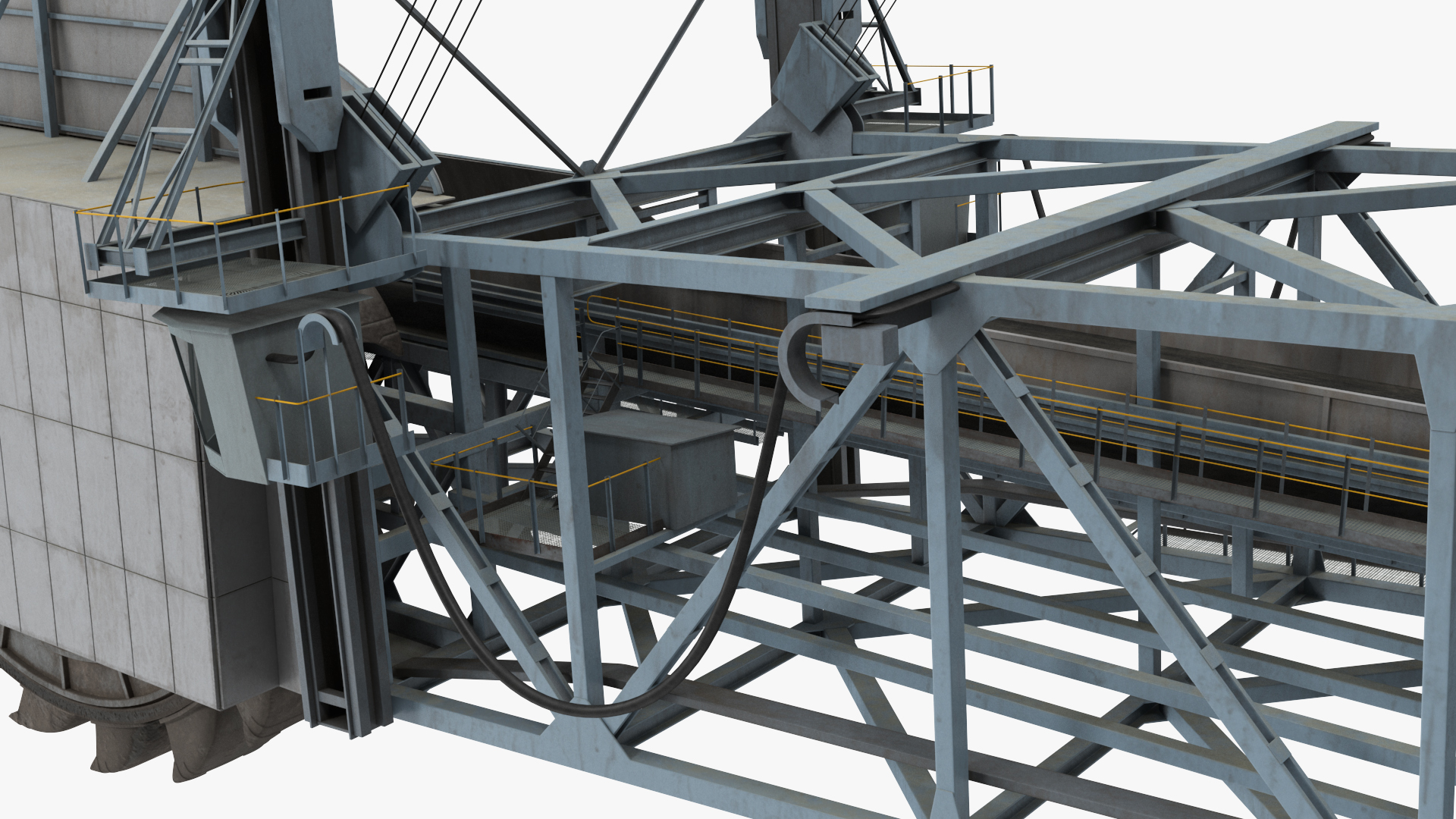 3D Giant Bucket Wheel Excavator model