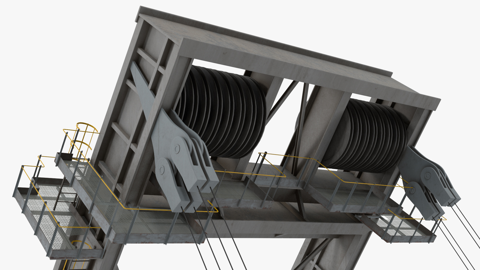3D Giant Bucket Wheel Excavator model