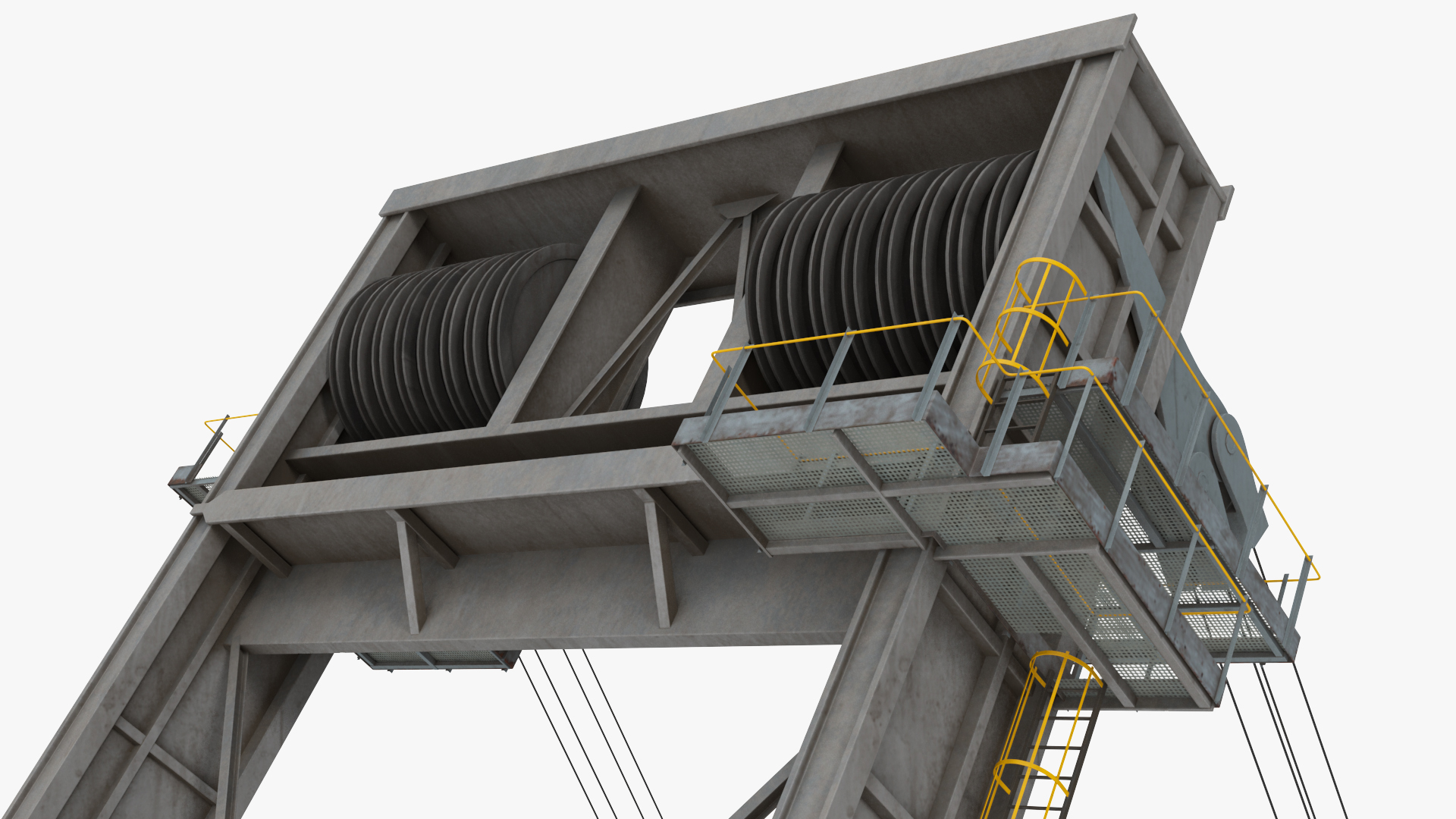 3D Giant Bucket Wheel Excavator model