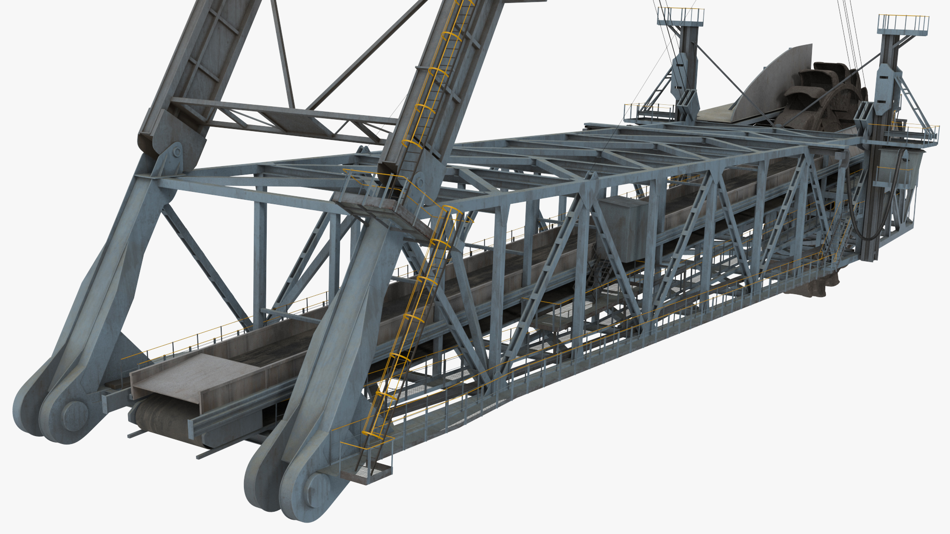 3D Giant Bucket Wheel Excavator model