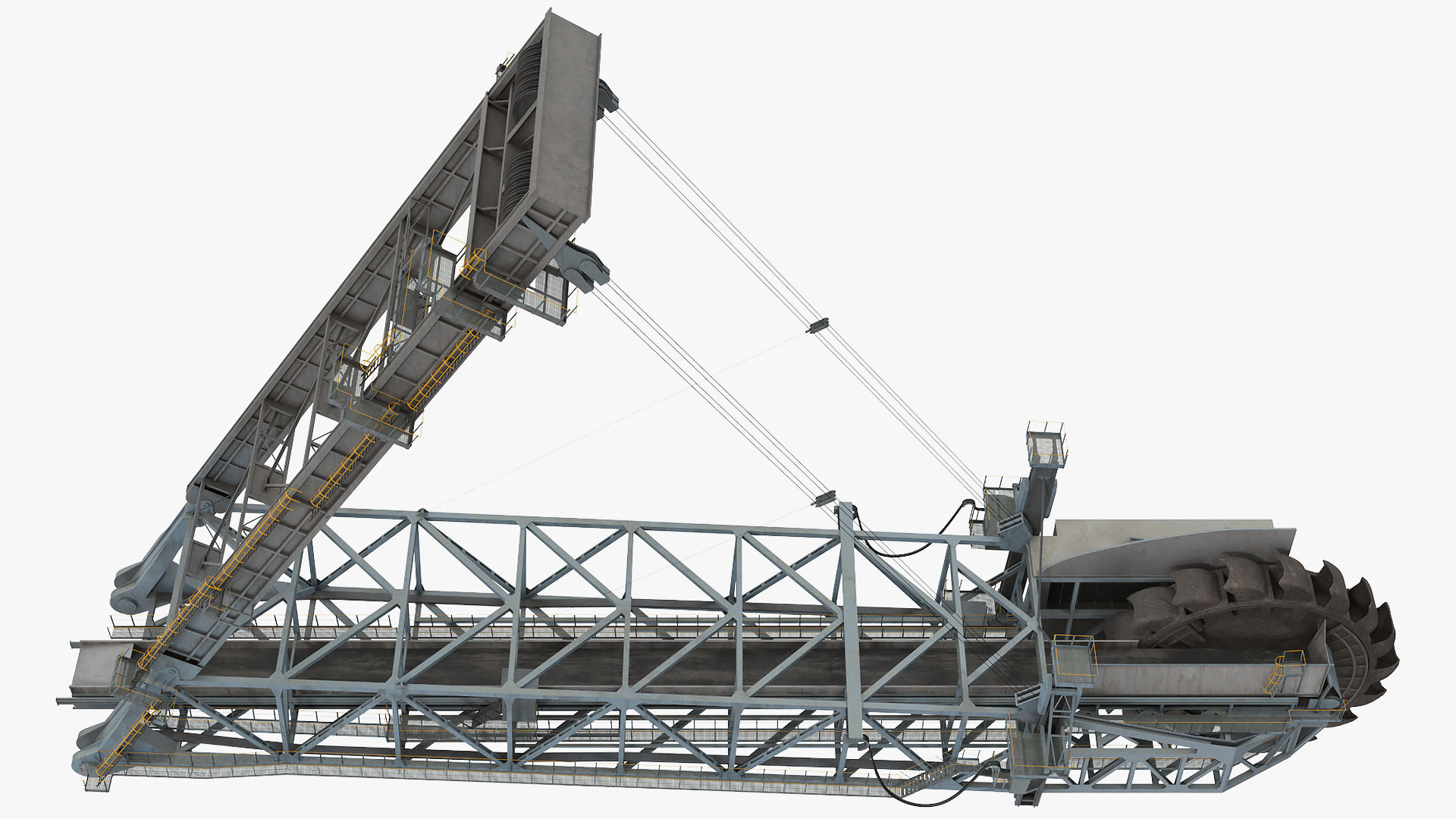 3D Giant Bucket Wheel Excavator model