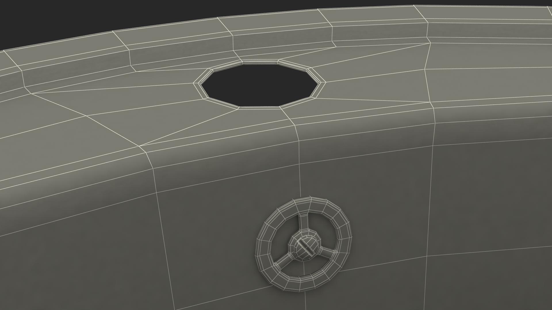 Oval Kitchen Sink with Overflow Drain 3D