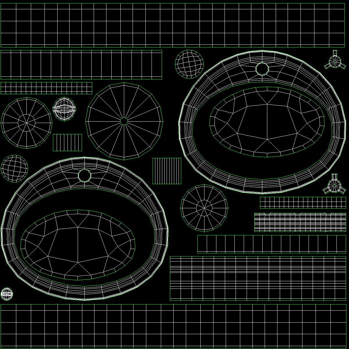 Oval Kitchen Sink with Overflow Drain 3D