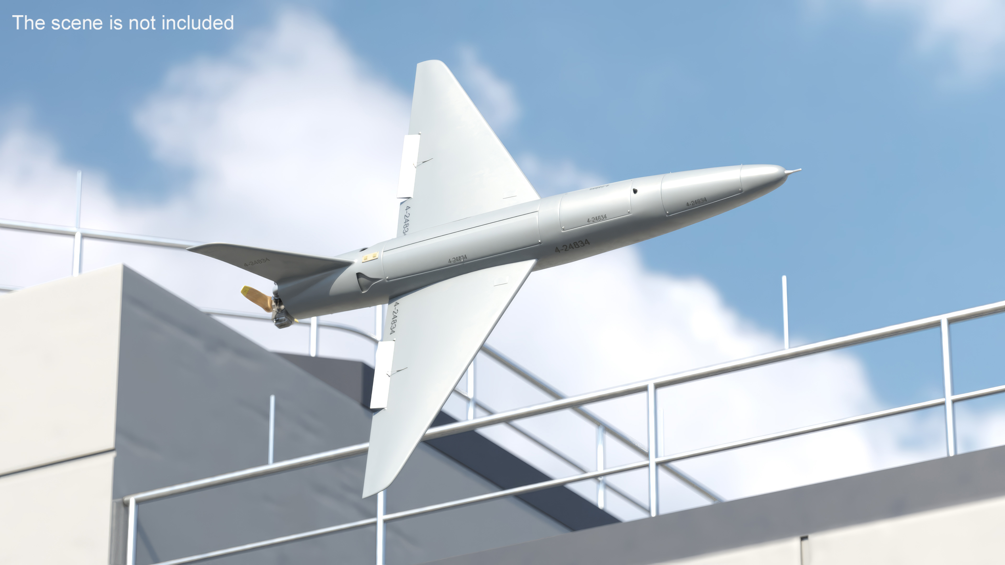 Drone Kamikaze Iranian Arash 2 Rigged 3D