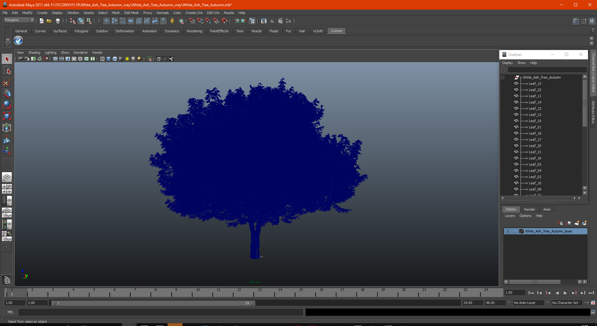 3D White Ash Tree Autumn