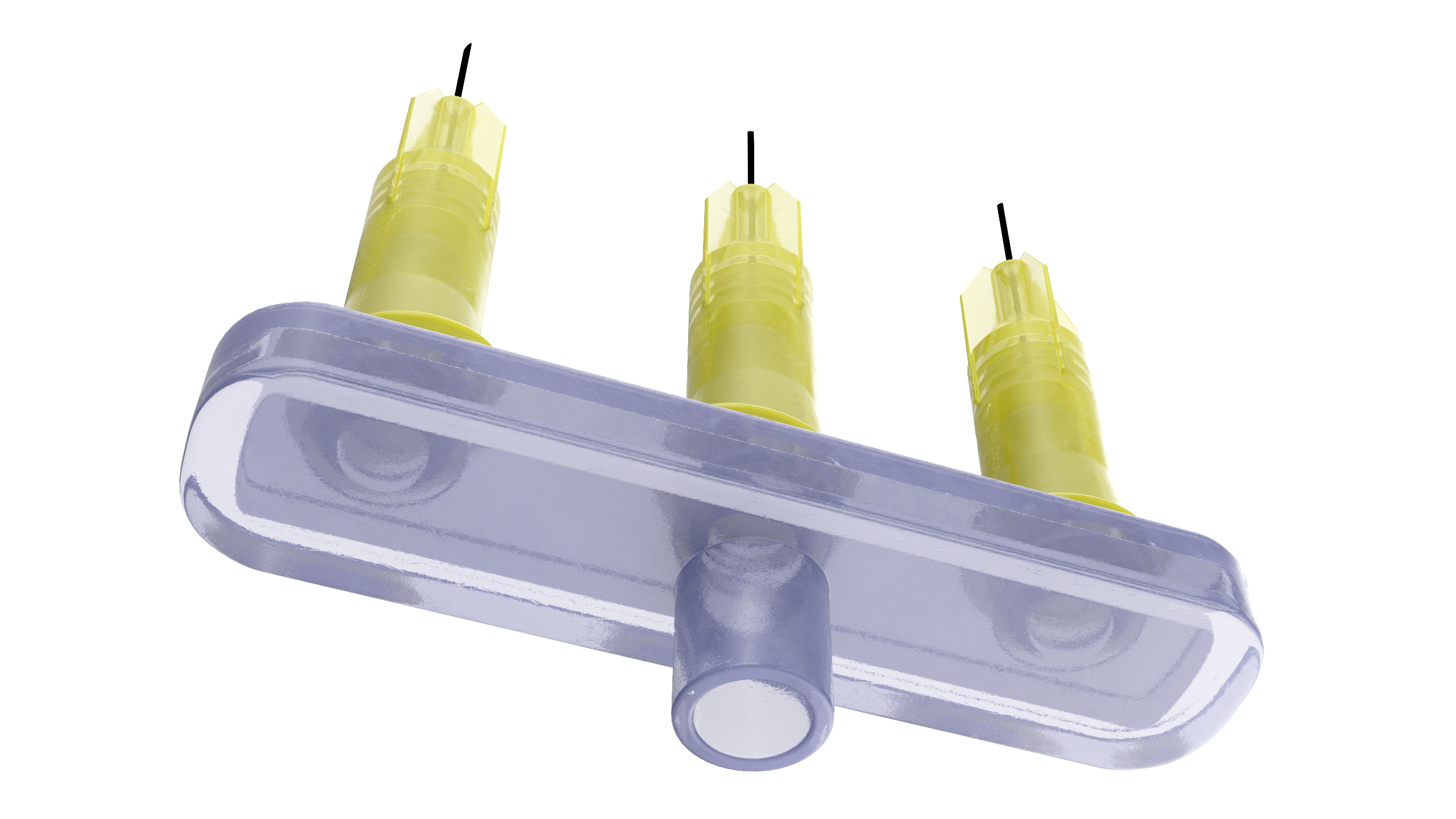 3D model Multi Injector 3 Needles Straight Yellow