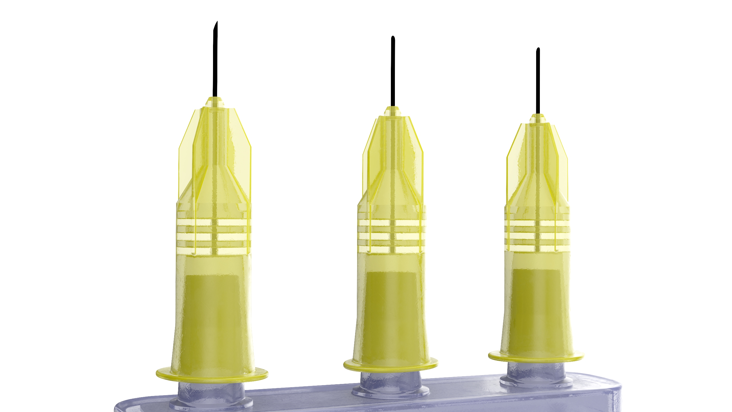 3D model Multi Injector 3 Needles Straight Yellow