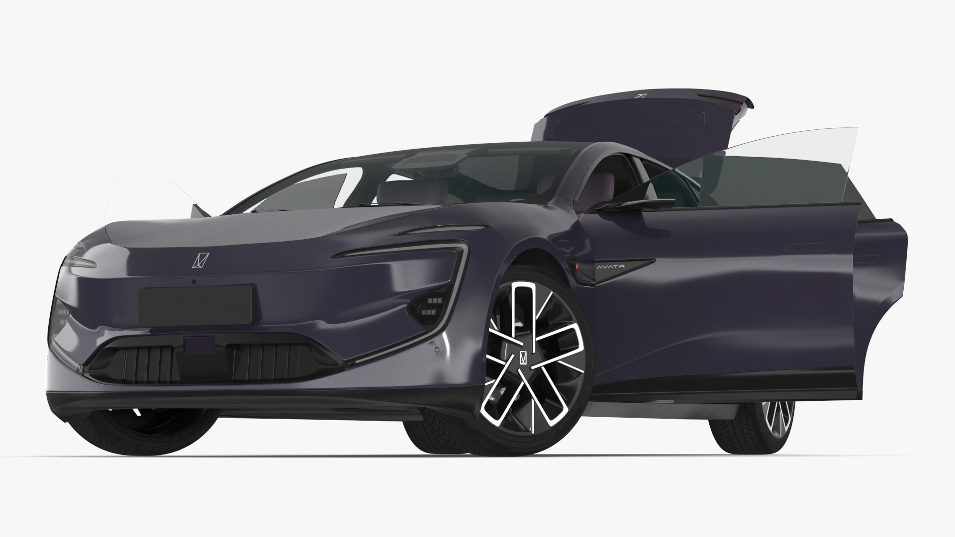 Avatr 12 EV Purple Color 3D model