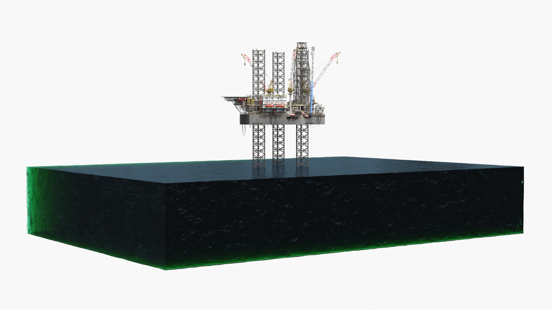 Offshore Jack Up Oil Rig AD-120 on Sea Water - view 2