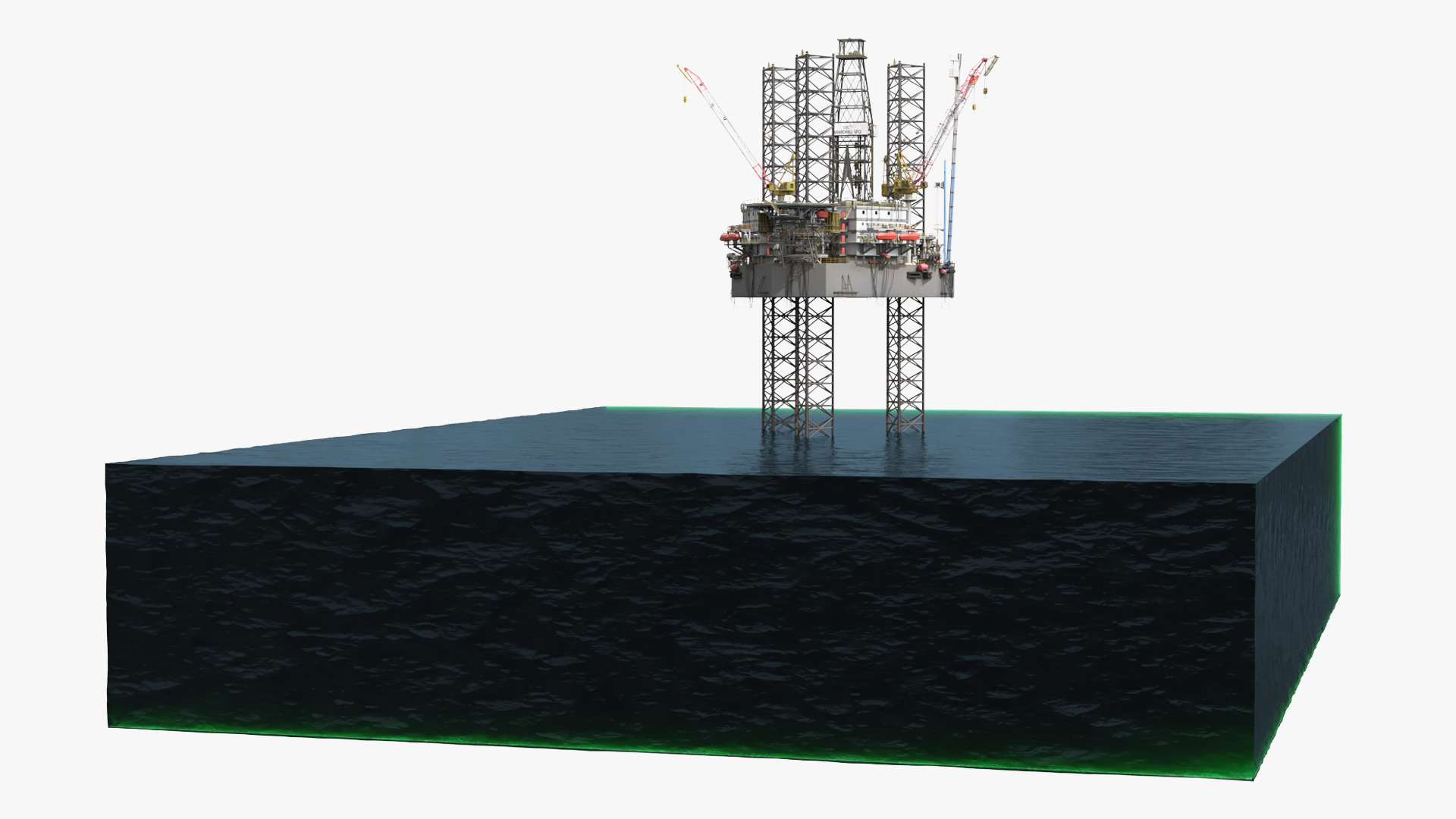 Offshore Jack Up Oil Rig AD-120 on Sea Water - view 4