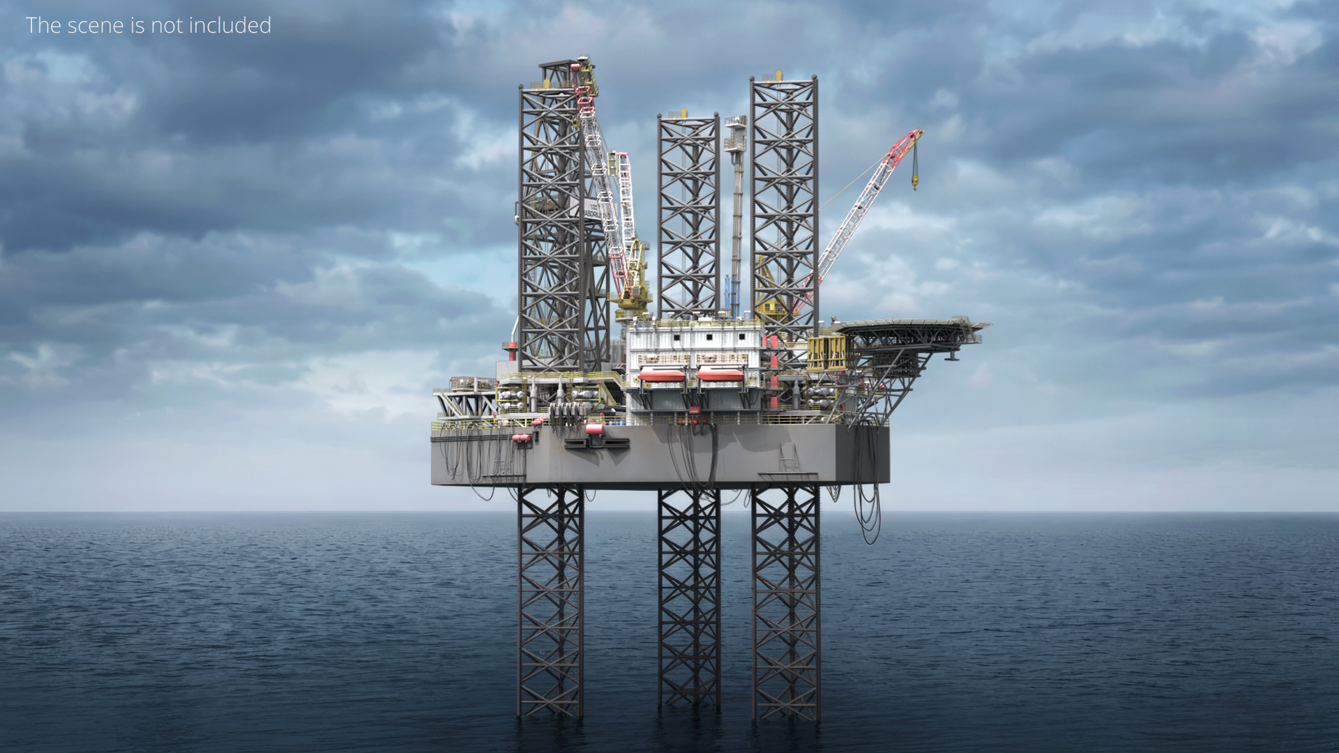 Offshore Jack Up Oil Rig AD-120 on Sea Water - view 3