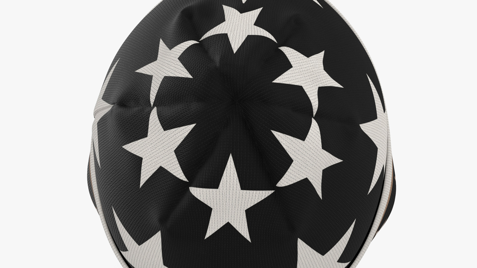 3D model Mens DG King Star Intarsia Beanie Hat on Mannequin