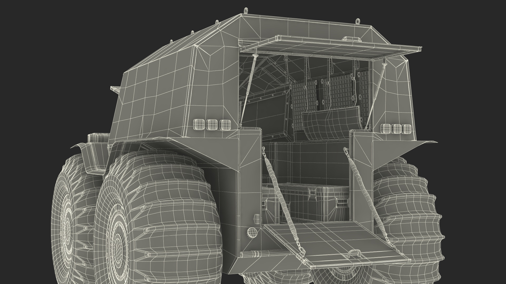 Dirt Off Road Sherp ATV Rigged for Cinema 4D 3D model